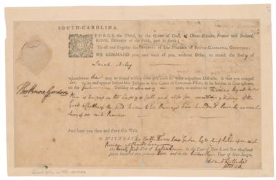 Lot #272 Edward Rutledge Document Signed