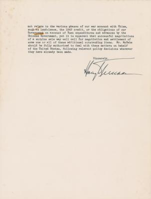 Lot #63 Harry S. Truman Typed Letter Signed as President - Image 1