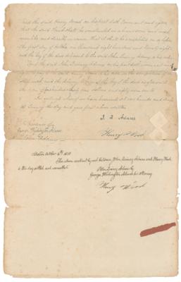 Lot #13 John Quincy Adams Document Signed - Image 2