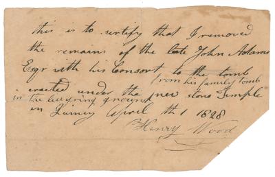 Lot #13 John Quincy Adams Document Signed - Image 3