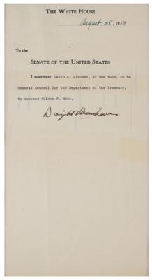 Lot #66 Dwight D. Eisenhower Document Signed as President - Image 2