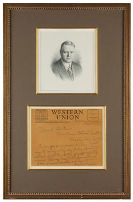 Lot #53 Herbert Hoover Autograph Letter Signed - Image 1