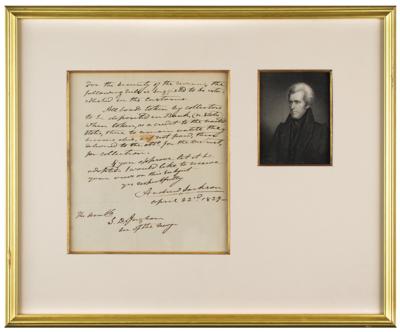 Lot #17 Andrew Jackson Autograph Letter Signed as President - Image 1