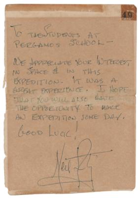 Lot #636 Neil Armstrong Autograph Letter Signed