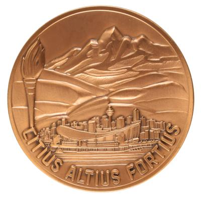 Lot #6131 Calgary 1988 Winter Olympics Bronze Participation Medal - Image 2