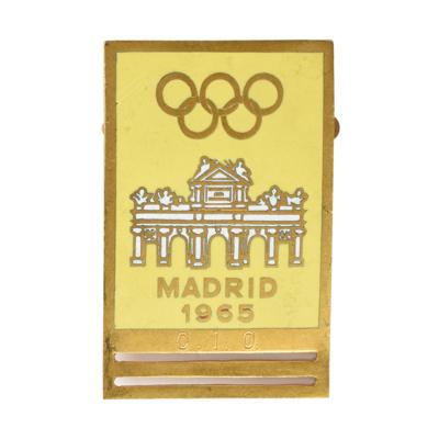 Lot #6073 Madrid 1965 International Olympic Committee Badge