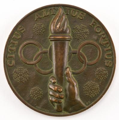 Lot #6046 St. Moritz 1948 Winter Olympics Bronze Winner's Medal - Image 1