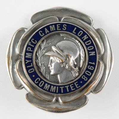 Lot #6011 London 1908 Olympics Committee Badge