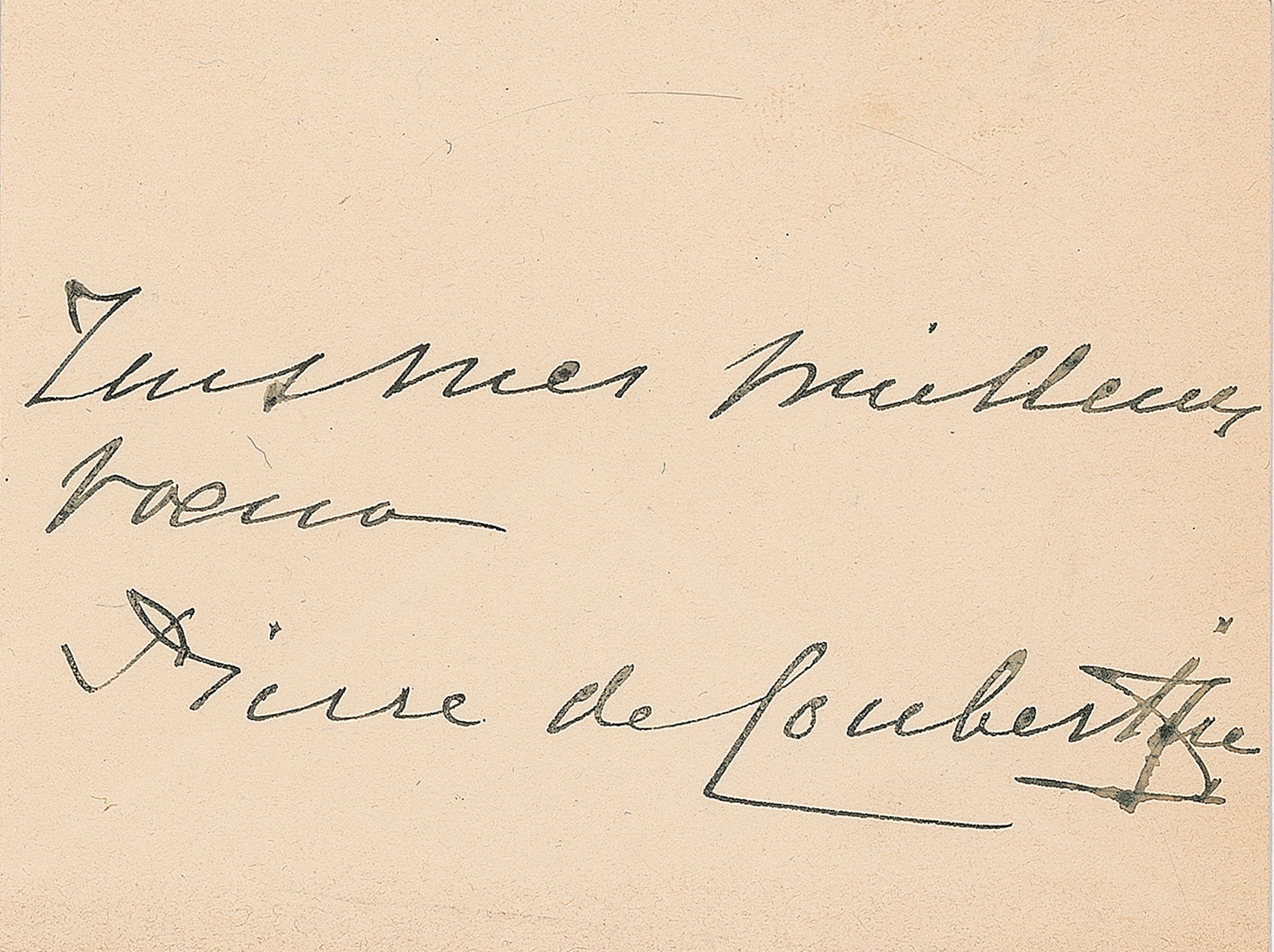 Lot #6184 Pierre de Coubertin Signature 