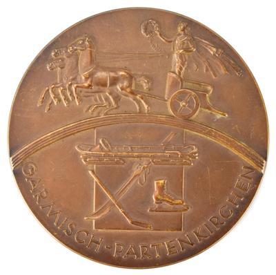 Lot #6035 Garmisch 1936 Winter Olympics Bronze Winner’s Medal with Diploma - Image 1