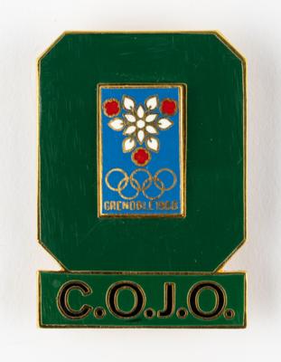 Lot #6078 Grenoble 1968 Winter Olympics Organizing Committee Badge - Image 1