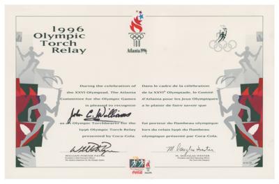 Lot #6148 Atlanta 1996 Summer Olympics Torch Carried by Gold Medalist Archer John Williams - Image 3