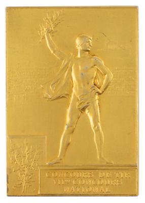 Lot #6003 Paris 1900 Olympics Gilt Silver Winner's Medal for 'Shooting' - Image 2