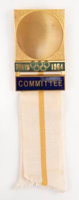 Lot #6071 Tokyo 1964 Summer Olympics Committee Badge