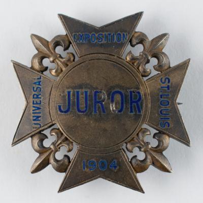 Lot #6008 St. Louis 1904 Olympics Juror Badge - Image 1