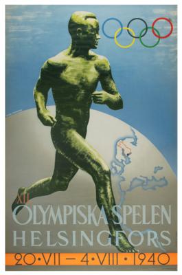 Lot #6044 Helsinki 1940 Summer Olympics Poster