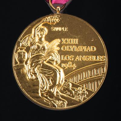 Lot #6123 Los Angeles 1984 Summer Olympics Sample Gold Winner's Medal
