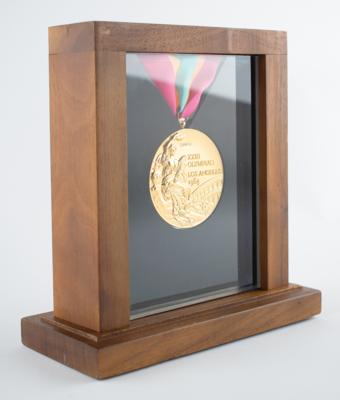 Lot #6123 Los Angeles 1984 Summer Olympics Sample Gold Winner's Medal - Image 3
