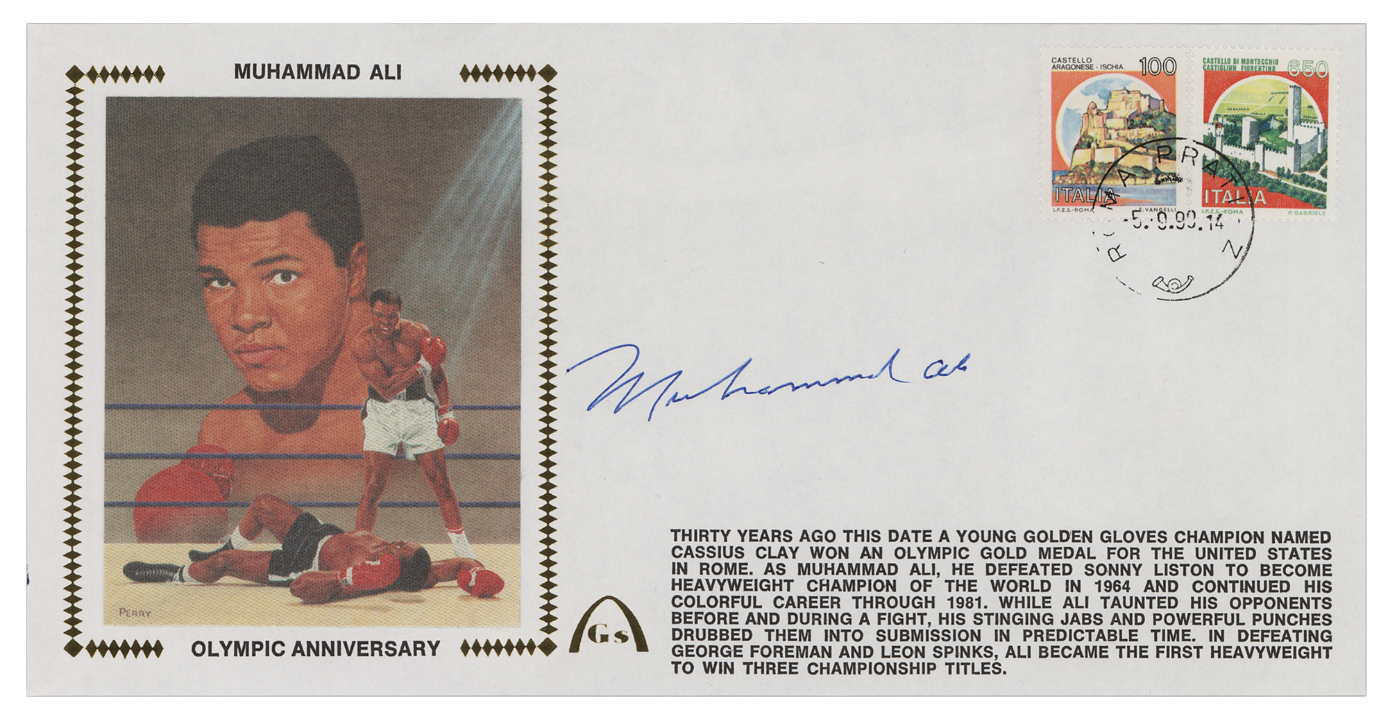 Lot #6065 Muhammad Ali Signed Cover