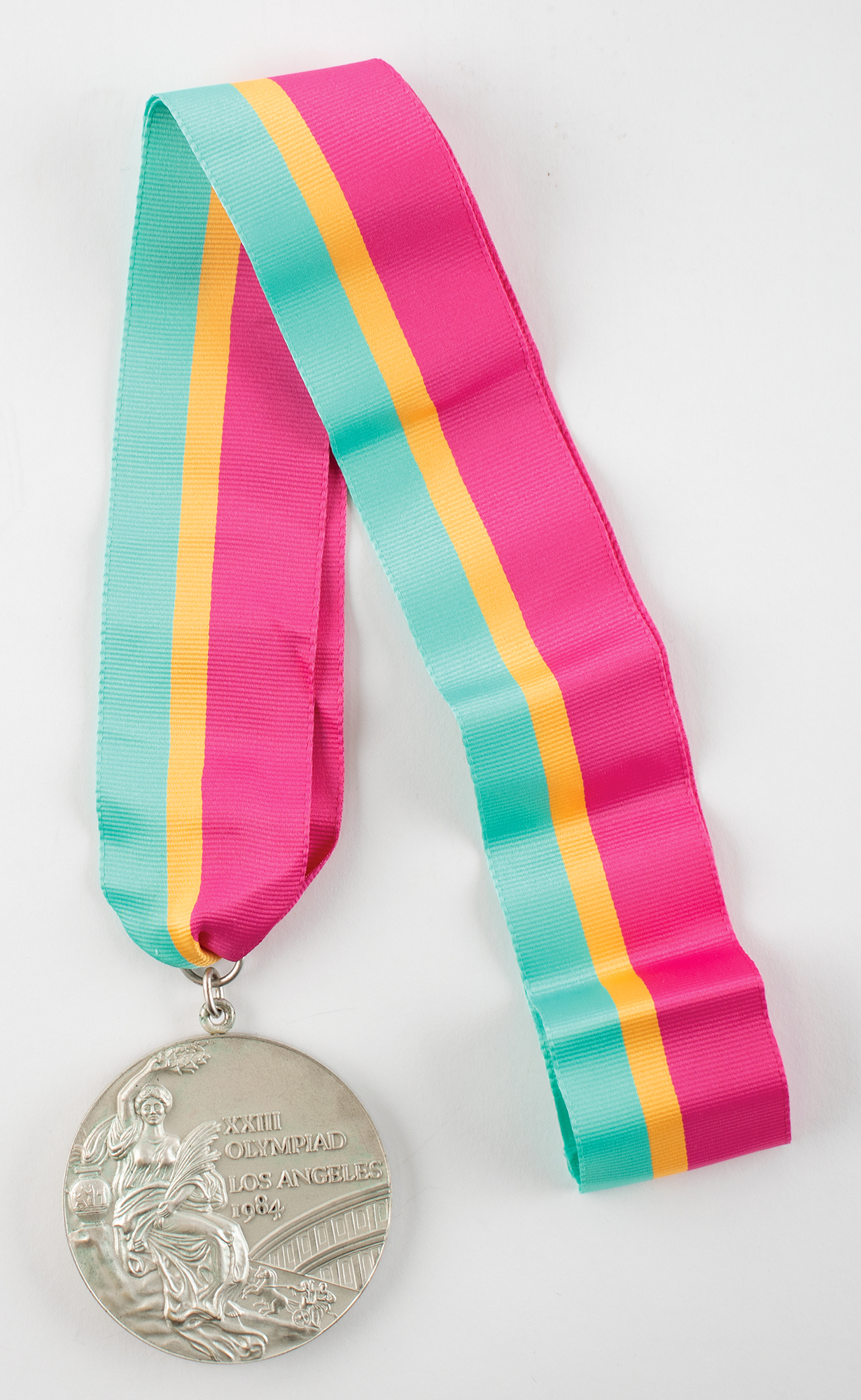 Lot #6124 Los Angeles 1984 Summer Olympics Silver Winner's Medal