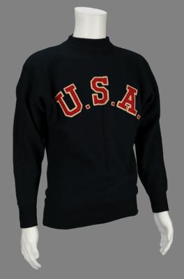Lot #6025 Amsterdam 1928 Summer Olympics Team USA Rowing Sweater and Number