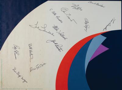 Lot #6093 Innsbruck 1976 Winter Olympics Poster Signed by the USA Bobsled Team - Image 2