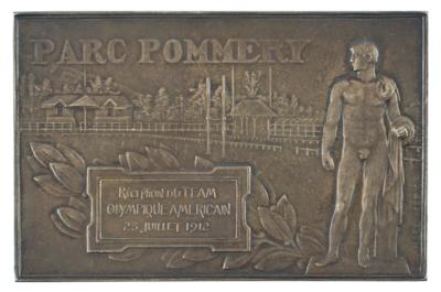 Lot #6016 Stockholm 1912 Olympic Gilt Silver Participant Plaquette Presented in Paris - Image 2
