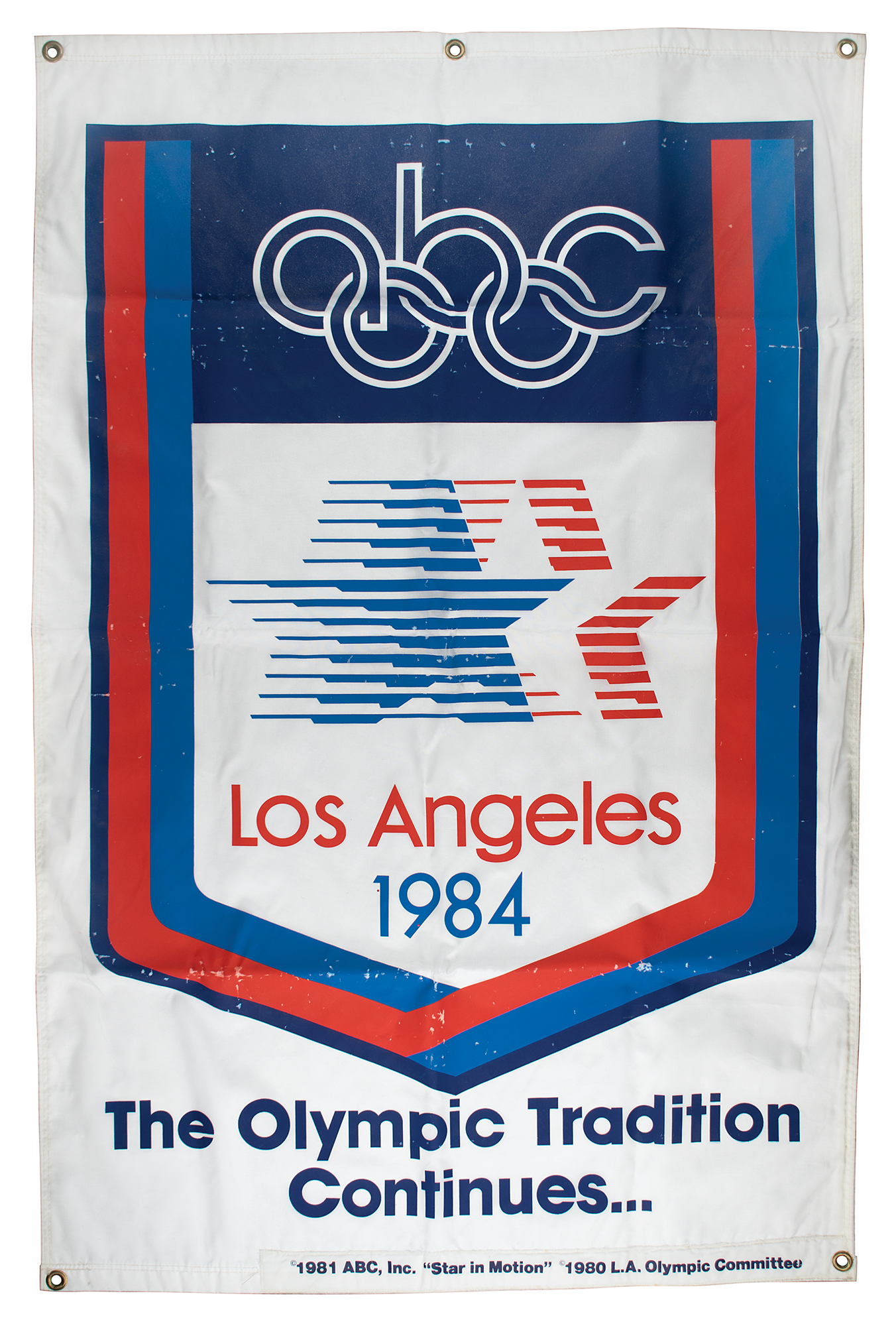 Lot #6122 Los Angeles 1984 Summer Olympics ABC Sports Banner