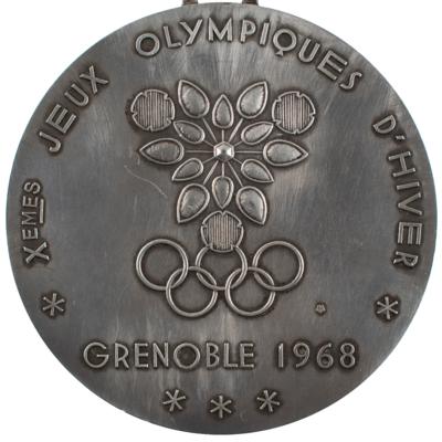 Lot #6075 Grenoble 1968 Winter Olympics Silver Winner's Medal - Image 3
