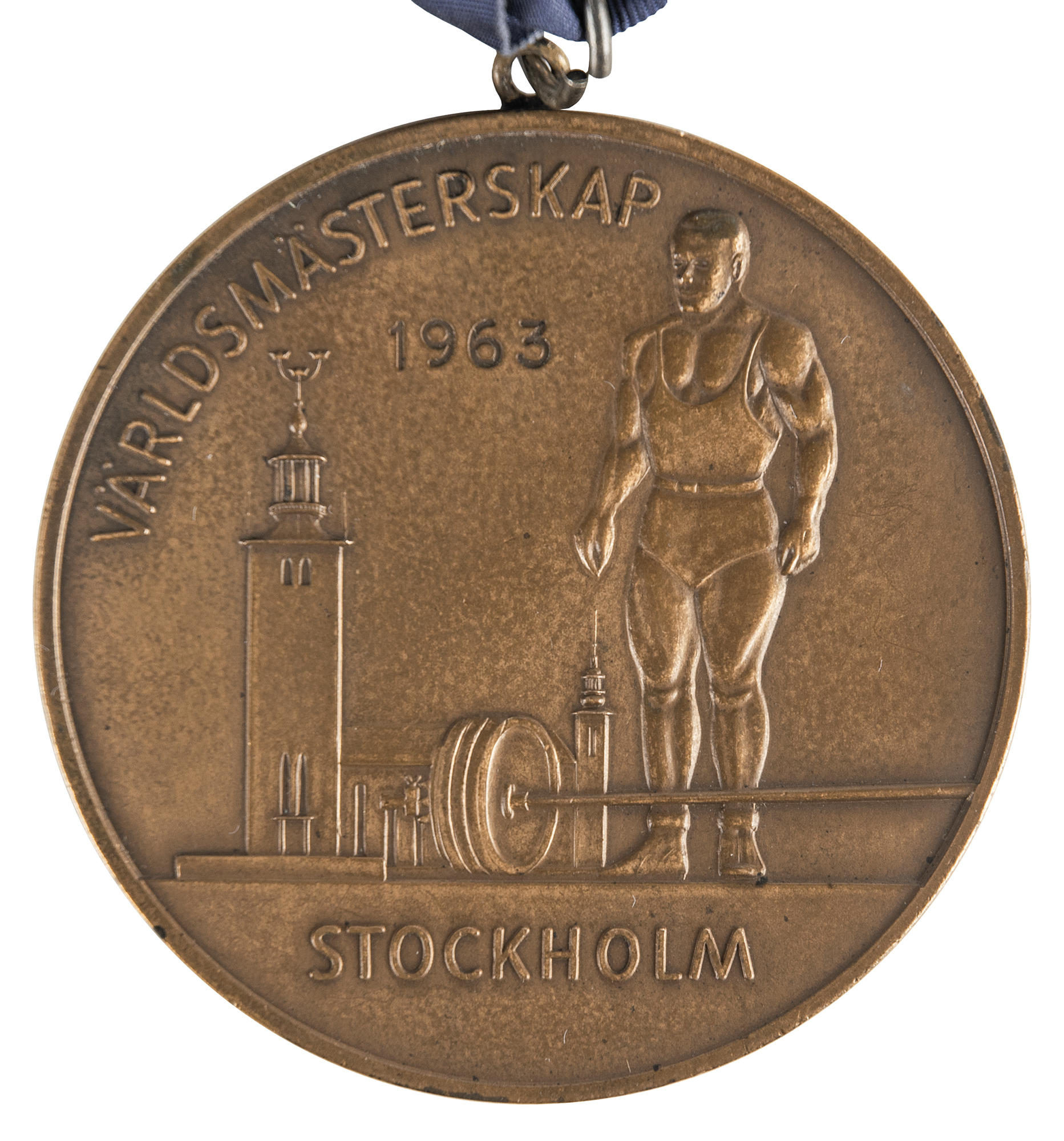 Lot #6066 Leonid Zhabotinsky's Bronze Winner's Medal and Plaque from the Stockholm 1963 World Weightlifting Championships