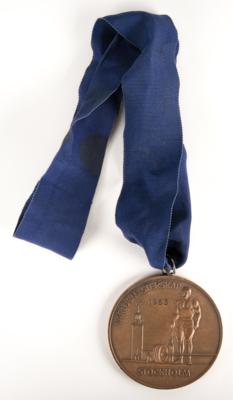 Lot #6066 Leonid Zhabotinsky's Bronze Winner's Medal and Plaque from the Stockholm 1963 World Weightlifting Championships - Image 4