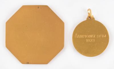 Lot #6066 Leonid Zhabotinsky's Bronze Winner's Medal and Plaque from the Stockholm 1963 World Weightlifting Championships - Image 7