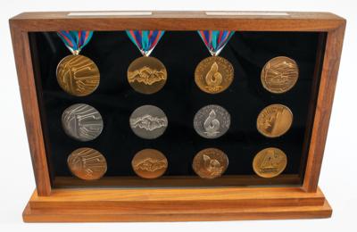Lot #6130 Calgary 1988 Winter Olympics Winner's and Participation Medal Collection