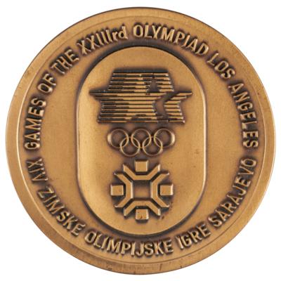 Lot #6117 Los Angeles and Sarajevo 1984 Olympics Calgary Organizing Committee Medal - Image 3