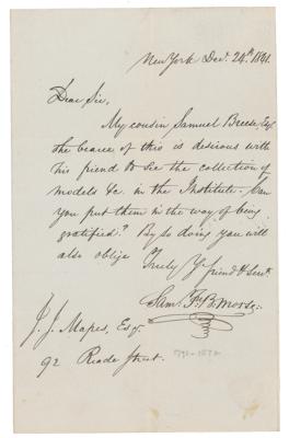 Lot #197 Samuel F. B. Morse Autograph Letter Signed - Image 1