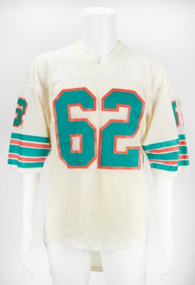 Lot #876 Jim Langer Game-Used Miami Dolphins Road Jersey - Image 1