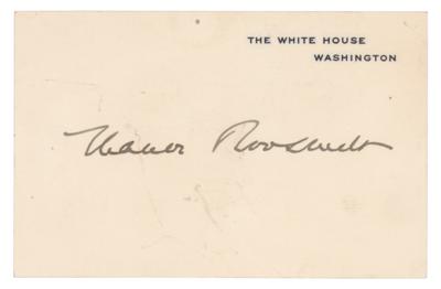 Lot #140 Eleanor Roosevelt Signed White House Card - Image 1