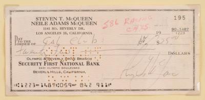 Lot #766 Steve McQueen Signed Check - Image 2