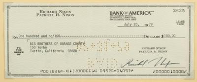 Lot #55 Richard Nixon Signed Check - Image 2