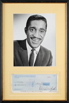 Lot #784 Sammy Davis, Jr. Signed Check