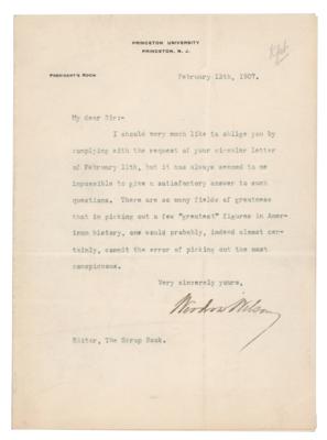 Lot #37 Woodrow Wilson Typed Letter Signed - Image 1