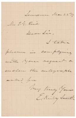 Lot #400 Edmund Kirby Smith Autograph Letter Signed