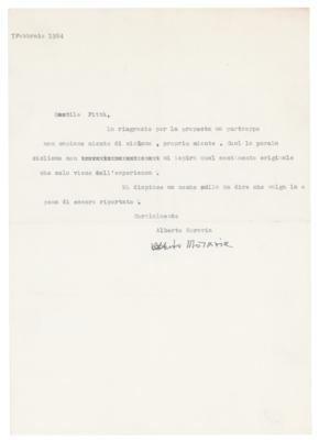Lot #573 Alberto Moravia Typed Letter Signed - Image 1