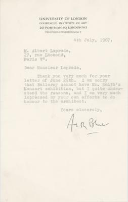 Lot #232 Anthony Blunt Typed Letter Signed