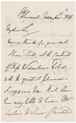 Lot #496 Edwin Landseer Autograph Letter Signed