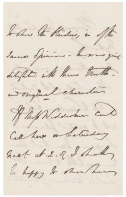 Lot #496 Edwin Landseer Autograph Letter Signed - Image 2