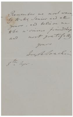 Lot #632 Joseph Joachim Autograph Letter Signed - Image 3