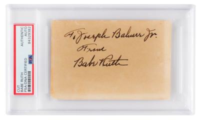 Lot #884 Babe Ruth Signature