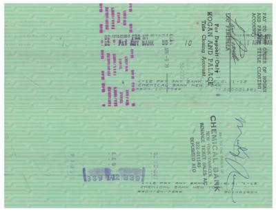 Lot #982 Lou Piniella and Mickey Rivers Signed Payroll Checks - Image 2