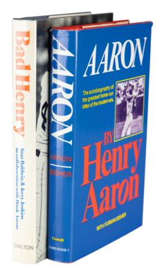 Lot #900 Hank Aaron (2) Signed Books